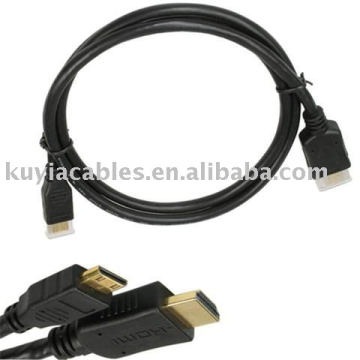 Câble Mini Hdmi Type C 5ft Connectez vos DV portables, appareils photo, consoles de jeux à votre téléviseur HD avec une véritable connexion HD!